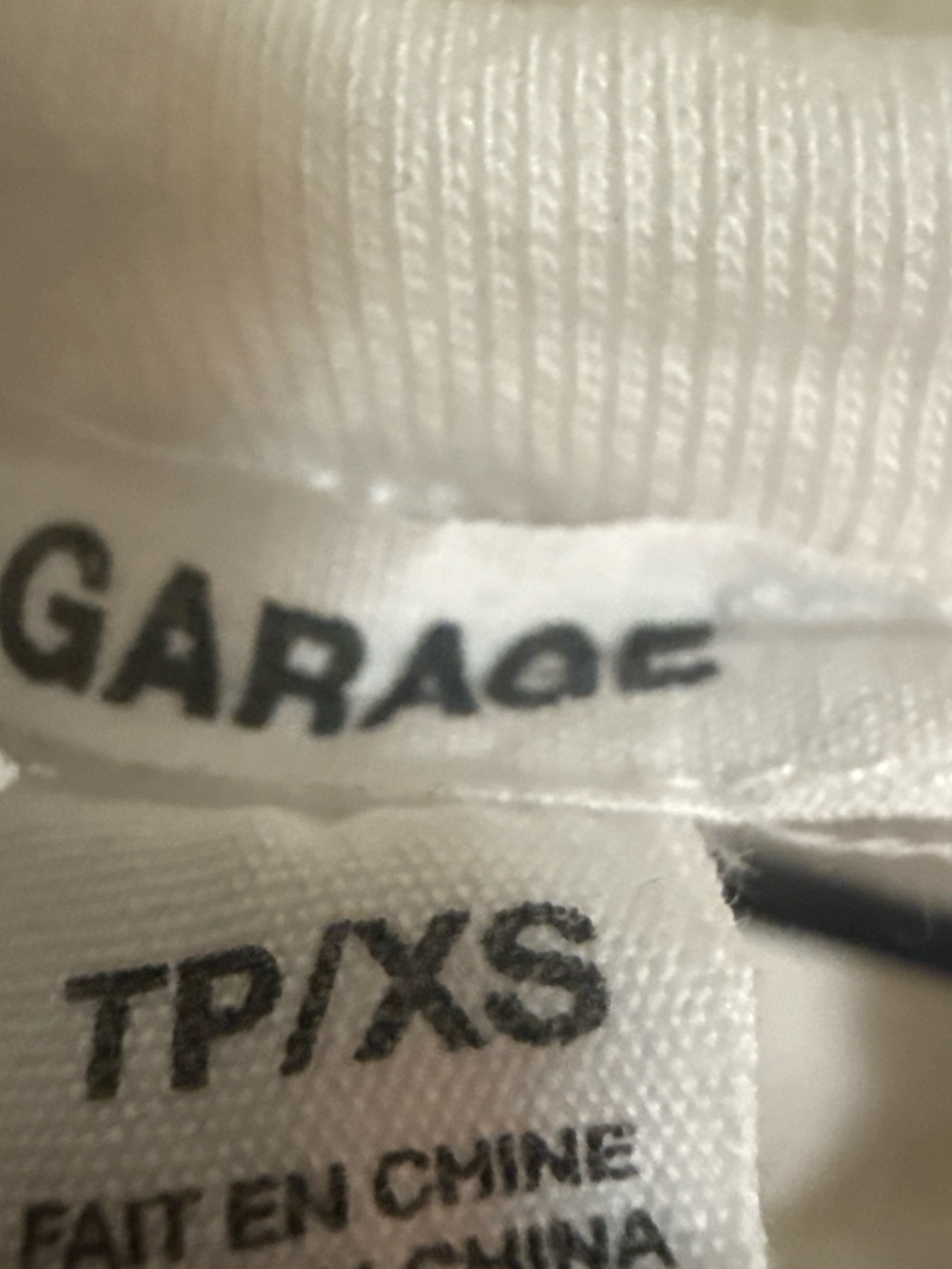 Garage White Ribbed V‑Neck Tank Top - Picture 3 of 3